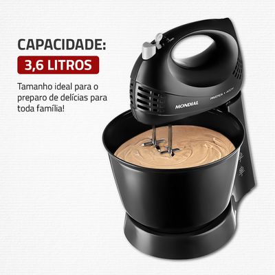 Batedeira Mondial Prática Preta B-44-B 220V