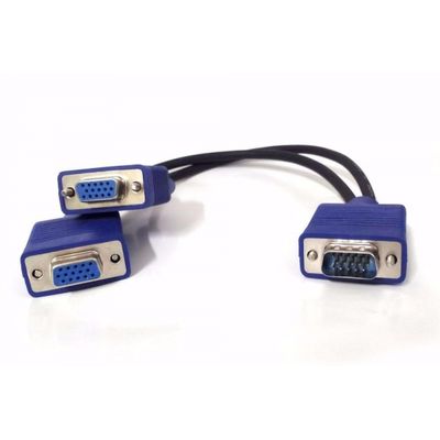 Cabo Vga Tipo Y Db15 Macho X 2 Db15 Femea 30Cm