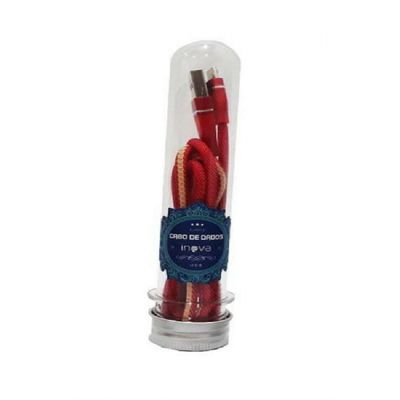Cabo de Dados Usb Reforçado Flexivel  3.1 A TypeC  Vermelho