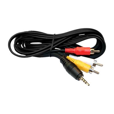 Cabo p2 X av 3 rca tv lcd gps dvd áudio vídeo