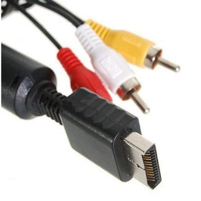 Cabo Av Áudio E Vídeo Rca Para Ps2 Ps3 Console - Vídeogame