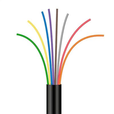 Cabo Manga 8x26 AWG - com Blindagem Preto - 2 Metros