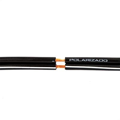 Cabo Polarizado Externo Para Áudio 2x0.20 - Preto 3 Metros