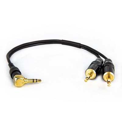 Cabo Adaptador P2 90° Graus Para 2 P2 Mono - 2 Metros