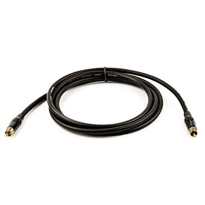 Cabo Coaxial Digital (SPDIF)  Preto - 10 Metros