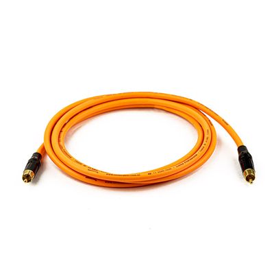 Cabo Coaxial Digital (SPDIF) Laranja - 25 Metros