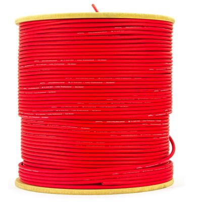 Cabo de Guitarra Blindagem Espiral 0.30 - Vermelho 100 MT