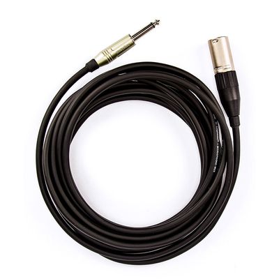 Cabo de Microfone P10 Mono Para XLR Macho Amphenol - 20 Metros