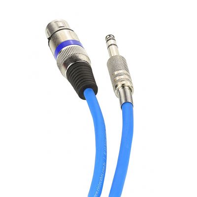 Cabo de Microfone XLR para P10 Estereo - Azul - 30 Metros