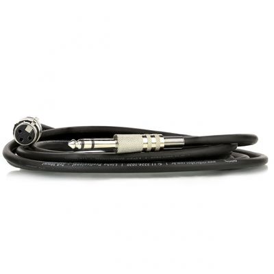 Cabo de Microfone XLR para P10 Estereo - Preto - 10 Metros