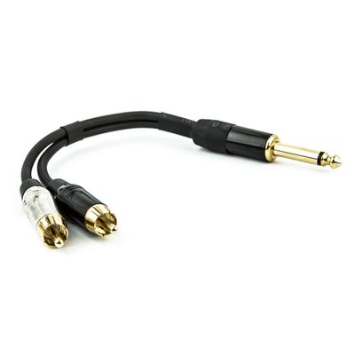 Cabo P10 para 2 RCA Profissional Estereo - 80 cm