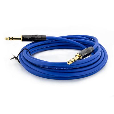 Cabo P10 para P10 Estereo Profissional - Azul 10 Metros