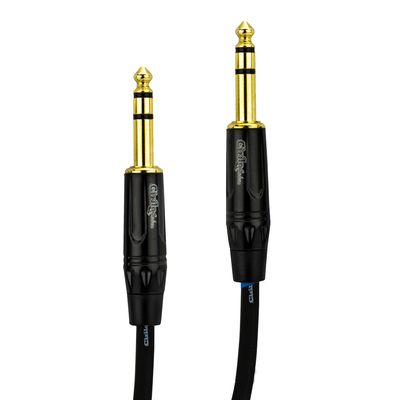 Cabo P10 para P10 Estereo Profissional - Preto 50 Metros