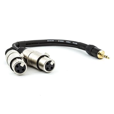 Cabo P2 Estereo Para 2 XLR Femea - 5 Metros