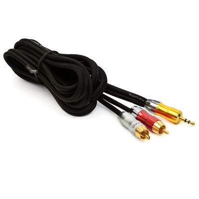 Cabo P2 Estereo para 2 RCA Profissional - 35 Metros