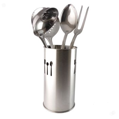 Conjunto de Utensílios Aço Inox Com Copo 5 Peças Wincy