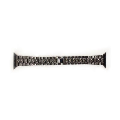 Pulseira Relogio Smartwatch Luxo Pedra Strass Aço 3 Elos