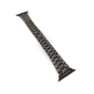 Pulseira Relogio Smartwatch Luxo Pedra Strass Aço 3 Elos