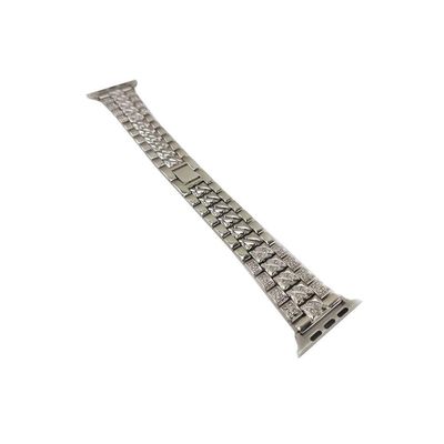 Pulseira Relogio Smartwatch Pedra Strass Aço 3 Elos