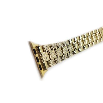 Pulseira Relogio Smartwatch Pedra Strass Aço 3 Elos