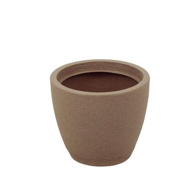 Vaso Tramontina Asteca Em Polietileno Concreto Com Prato 38 Cm Tramontina