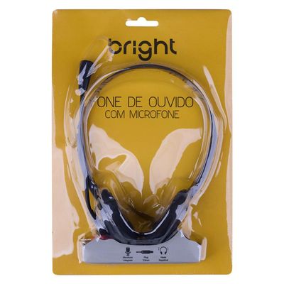 Headset com Microfone Bright 0010 Preto