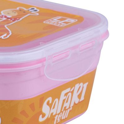 Conjunto com 3 Potes Herméticos Rosa LP House