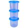 Kit com 3 Porta Condimentos Pequenos Azul LP House