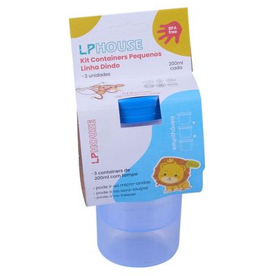 Kit com 3 Porta Condimentos Pequenos Azul LP House