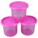 Kit com 3 Porta Condimentos Pequenos Rosa LP House