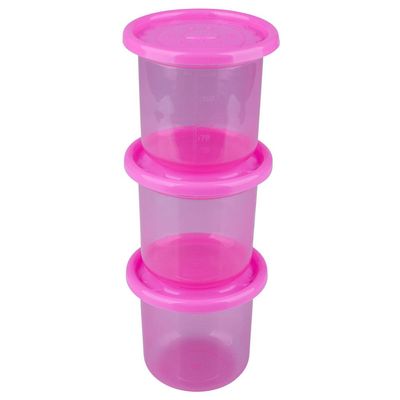 Kit com 3 Porta Condimentos Pequenos Rosa LP House