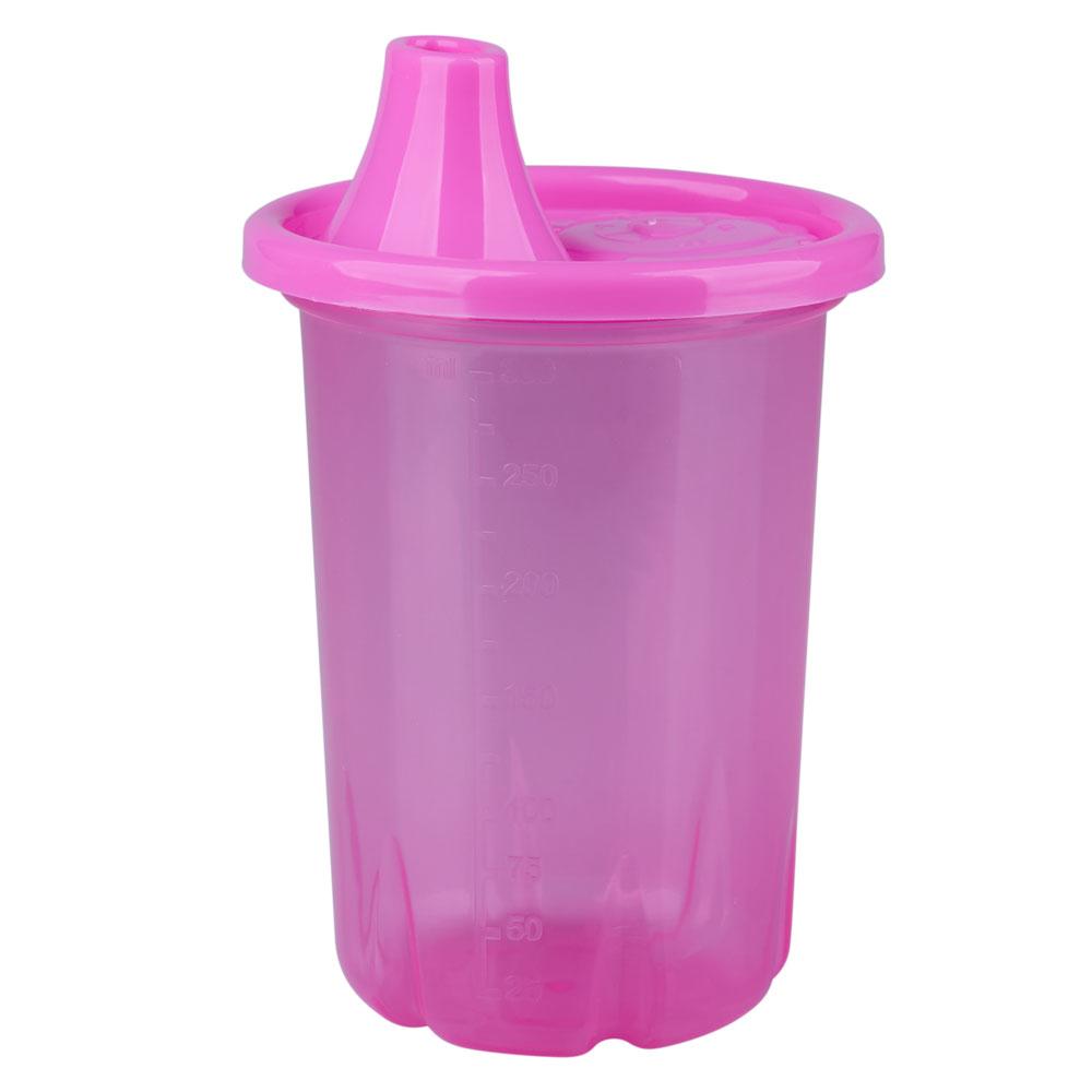 Copo Infantil Grande com Bico 300ml Rosa LP House