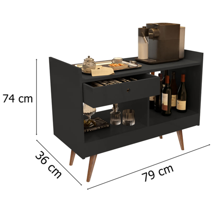 Aparador 40-64 Luxo Pés Palito Cores - Comprar Moveis em Casa