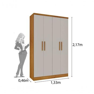 Guarda Roupa Amsterdam 4 Portas Tcil