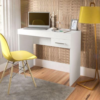 Escrivaninha P/ Notebook Cooler Branco Com 1 Gaveta Artely
