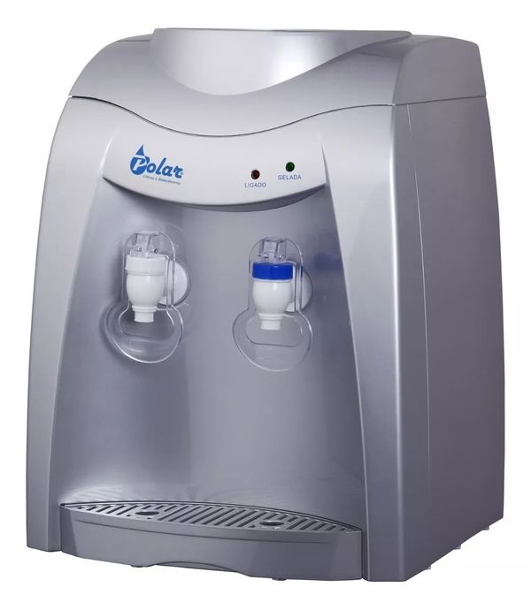 Bebedouro Eletronico Polar Prata - Natural E Gelada Cor Prateado 220V