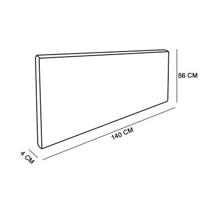 Cabeceira Painel Clean Box Casal 140cm Suede Preto D'Rossi