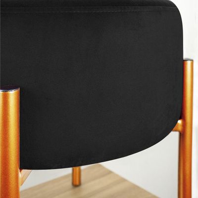 Kit 2 Puffs Iron Suede Cobre Preto