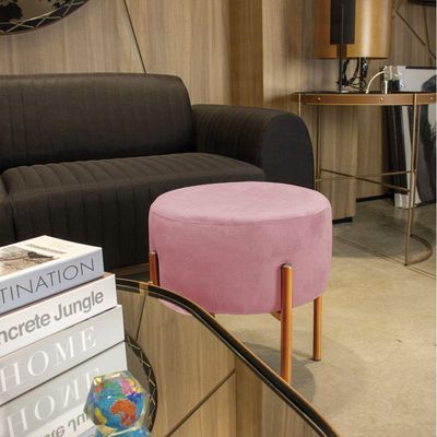 Kit 2 Puffs Iron Suede Cobre Rose