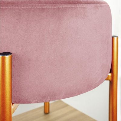 Kit 2 Puffs Iron Suede Cobre Rose