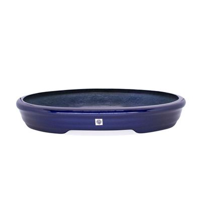 Vaso Bacia Decorativo Osaka Azul Perolizado P 7x46x35 Cm - D'rossi