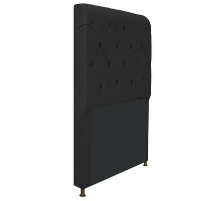 Cabeceira Estofada Cristal 90cm Preto