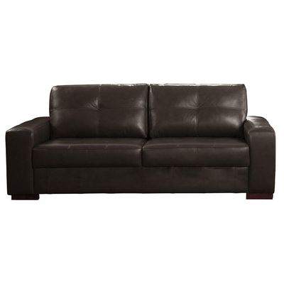Sofá Decorativo 2 Lugares Turim 150cm Couro Marrom G58 - Gran Belo