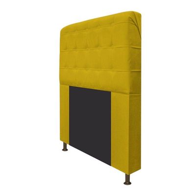 Cabeceira Estofada Dama 160cm Queen Size Amarelo