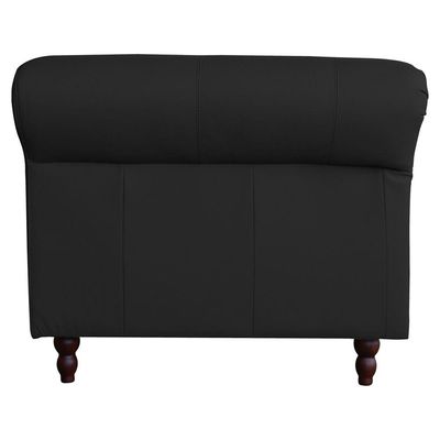 Sofá 3 Lugares Maggiore 240cm Couro Preto - Gran Belo