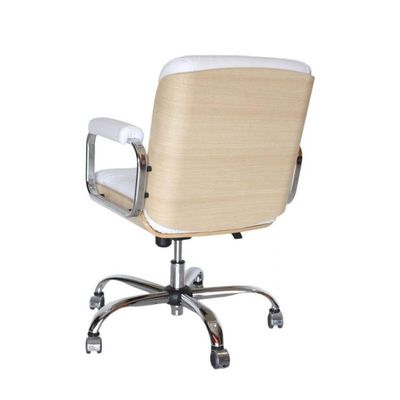 Cadeira Eames Diretor Linha Capa Em Madeira Branco