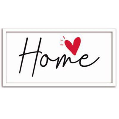 Quadros Decorativos 3 Peças 15x30 Home Sweet Moldura Branca
