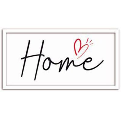 Quadros Decorativos 3 Peças 15x30 Home Sweet Moldura Branca