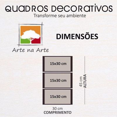 Quadros Decorativos 3 Peças 15x30 Home Sweet Moldura Branca