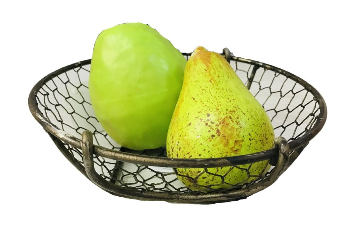 Fruteira Redonda Aramada Cor De Ouro Velho Tam.M Yes MT2039